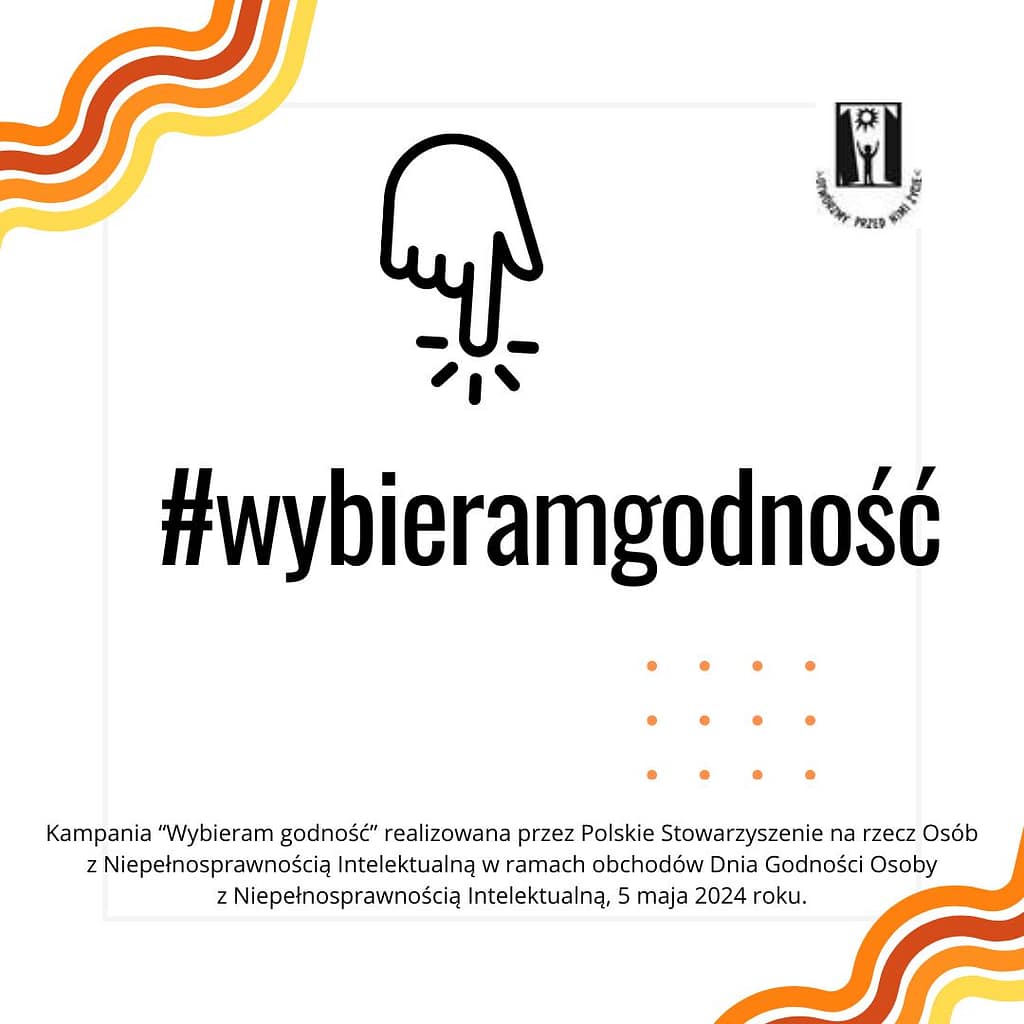 grafika z napisem wybieram godność