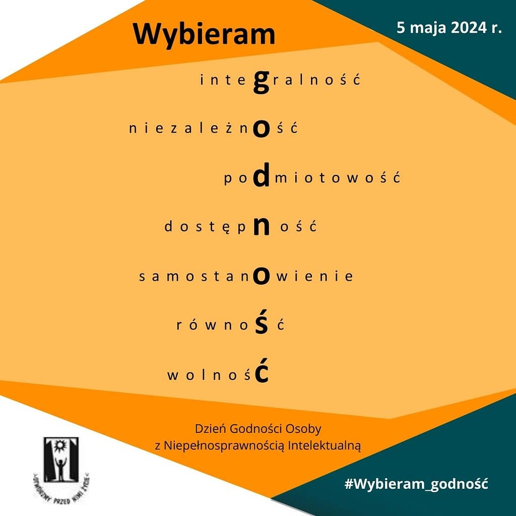 grafika z napisem wybieram godność